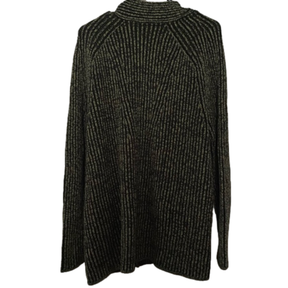 SOLD!!!  Lululemon Cotton Cashmere Wool Blend Cardigan Green & Black Size 10 - Picture 4 of 11